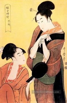 l’heure du tigre Kitagawa Utamaro ukiyo e Bijin GA Peinture à l'huile
